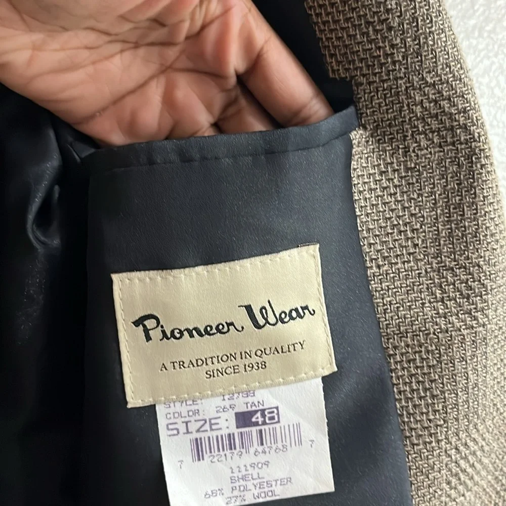 PIONEER Men's Brown Glen Plaid Sport Coat Blazer